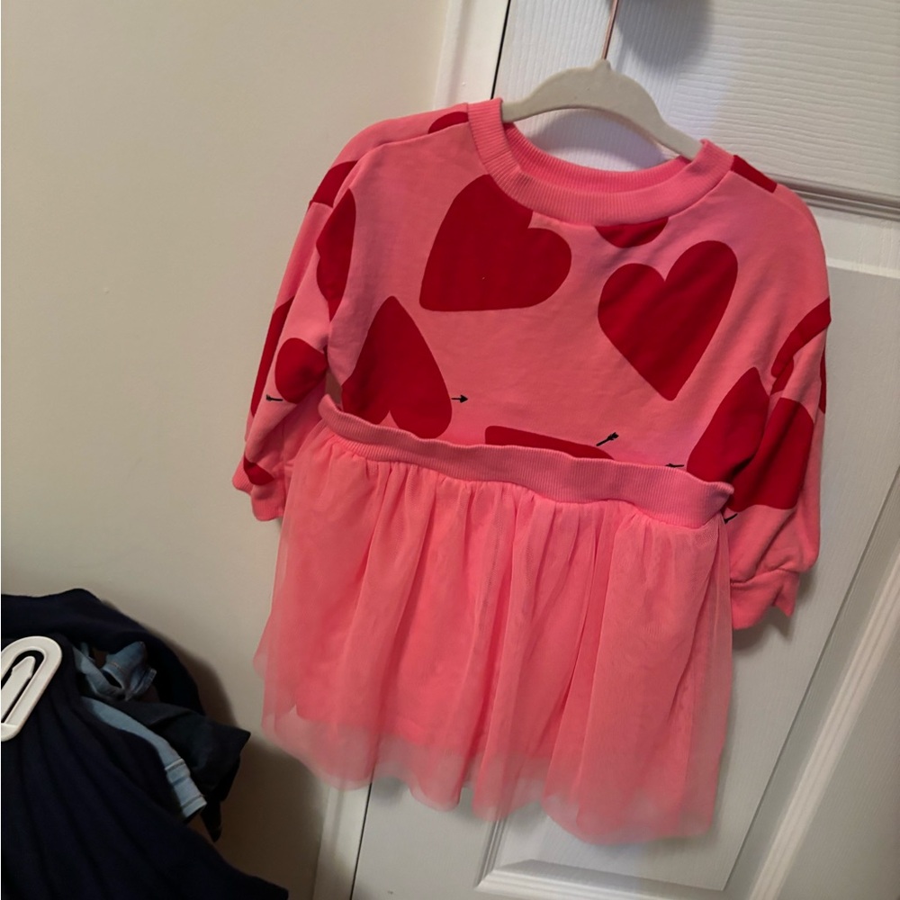 Carter's Pink and Red Heart Dress